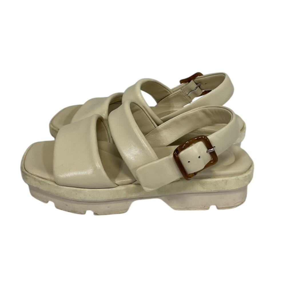 Vince Bowie Padded Platform Sandals Cream 6M - Picture 3 of 6